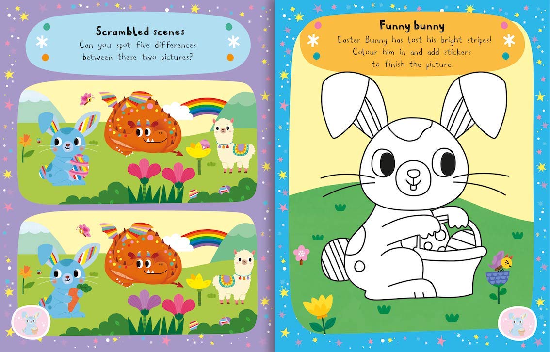 Campbell: Easter Bunny Sparkly Sticker Activity Book