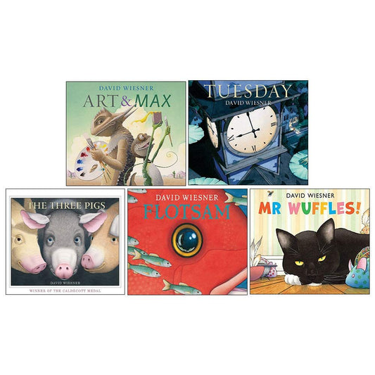 David Weisner Pack (Tuesday, Mr Wuffles!, Flotsam, Three Pigs, Art & Max)